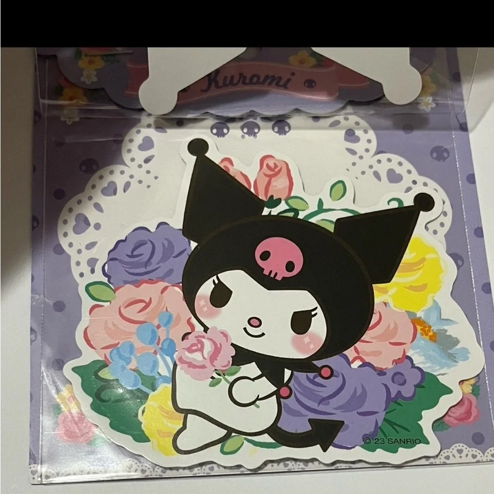 Kuromi Flower Theme Die Cut Stickers